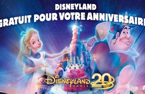 Disneyland Paris vous offre votre billet gratuit pour votre anniversaire pour ses 20 ans Loisirs / Sorties